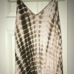 Army green tye dye summer dress